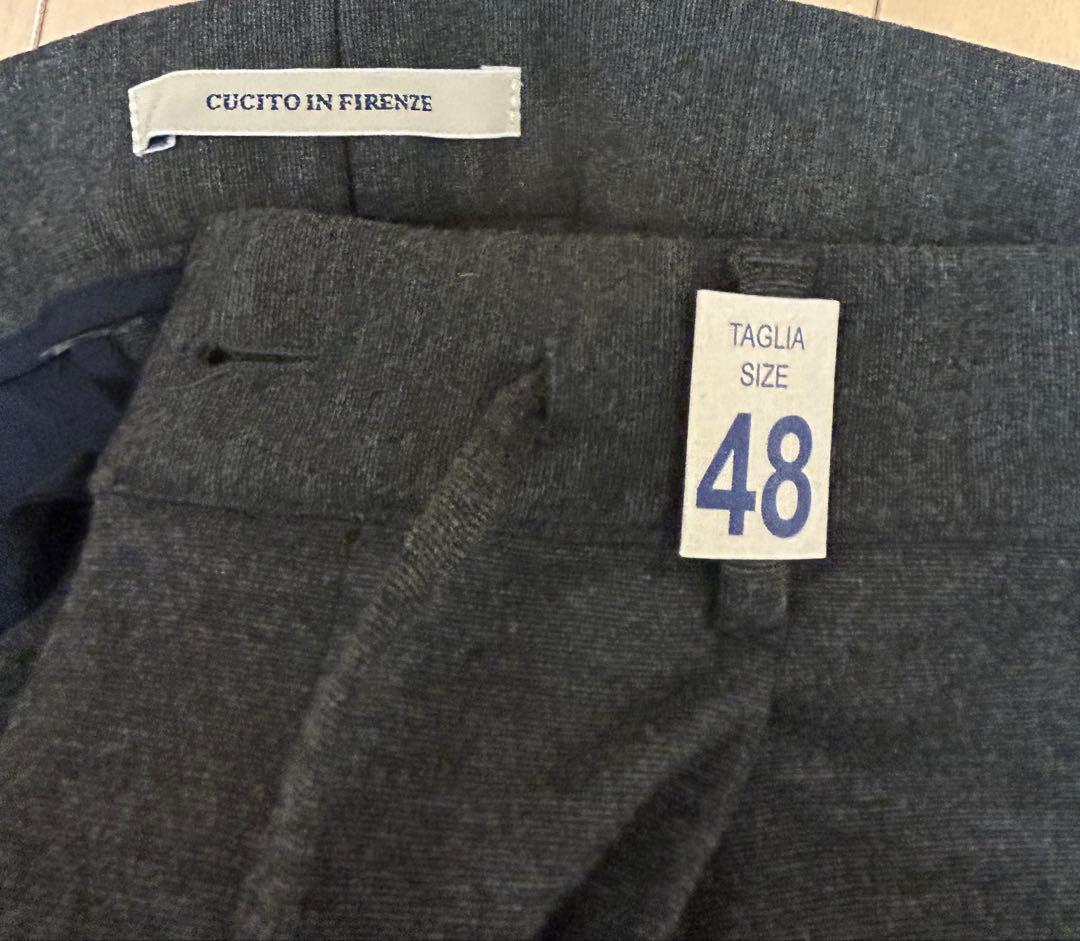 美品　MASACCIO ストレッチ　1プリーツ ドローコード スラックス