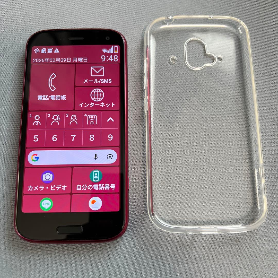 らくらくスマートフォン　F-52B simフリー　ピンク