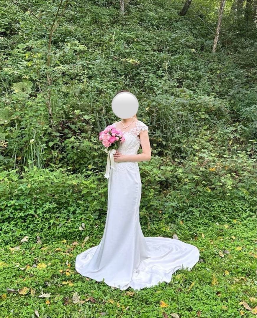 ドレスプロダクション 花柄刺繍 ソフトマーメイドドレス W263