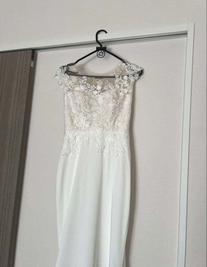 ドレスプロダクション 花柄刺繍 ソフトマーメイドドレス W263