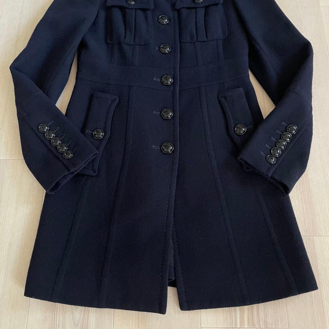 希少デザイン✨バーバリーブラックレーベル ナポレオンコート 38サイズ ネイビー