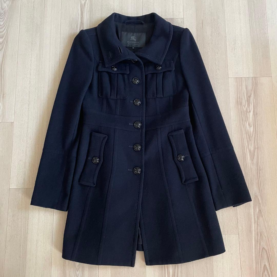 希少デザイン✨バーバリーブラックレーベル ナポレオンコート 38サイズ ネイビー