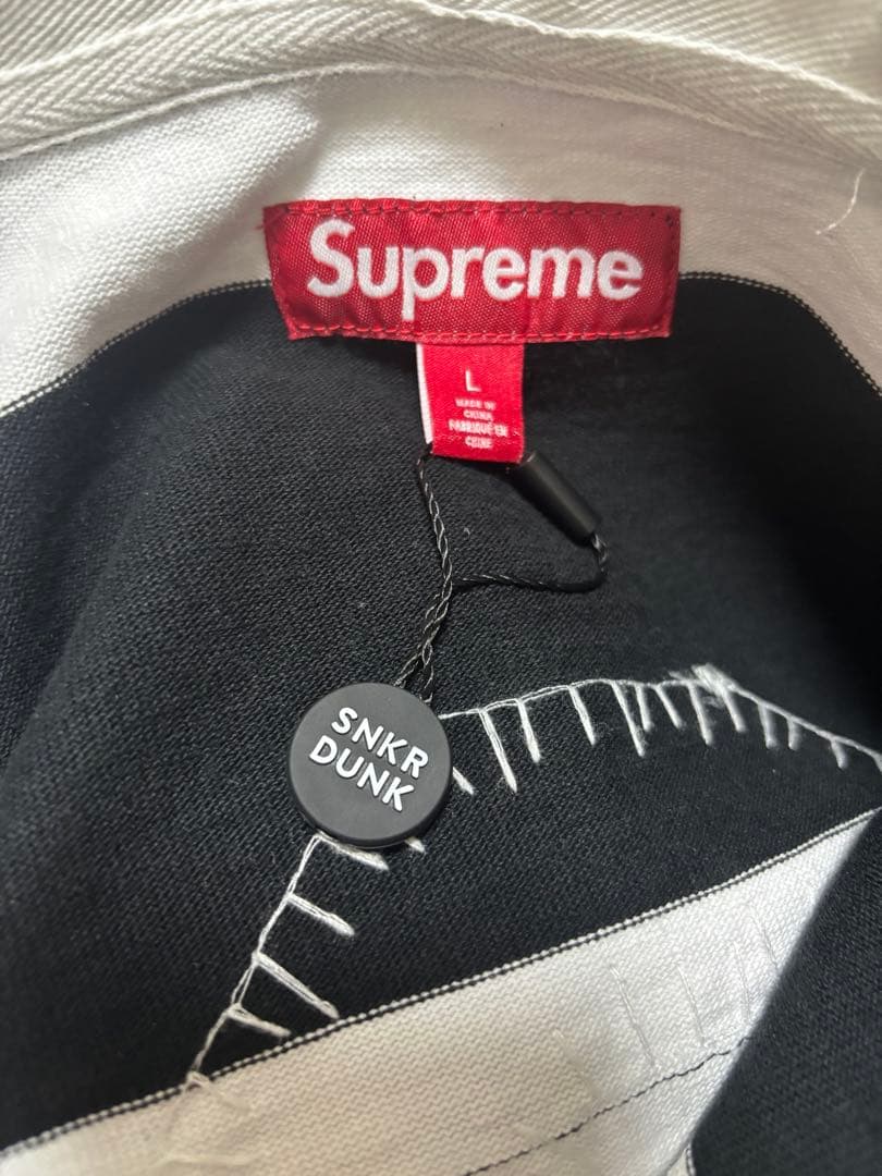 Supreme Stripe Rugby ポロシャツ　L