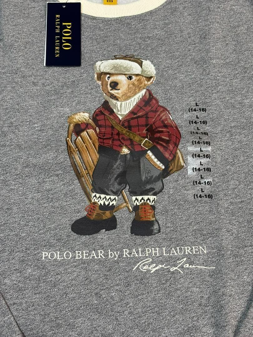 残り僅か最新新品ラルフローレンスウェット　ポロベア トレーナー　ボーイズL160