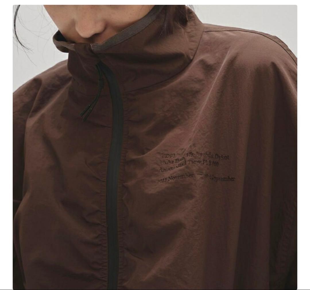 トゥデイフル　ジップブルゾン　ブラウン　チョコ　38