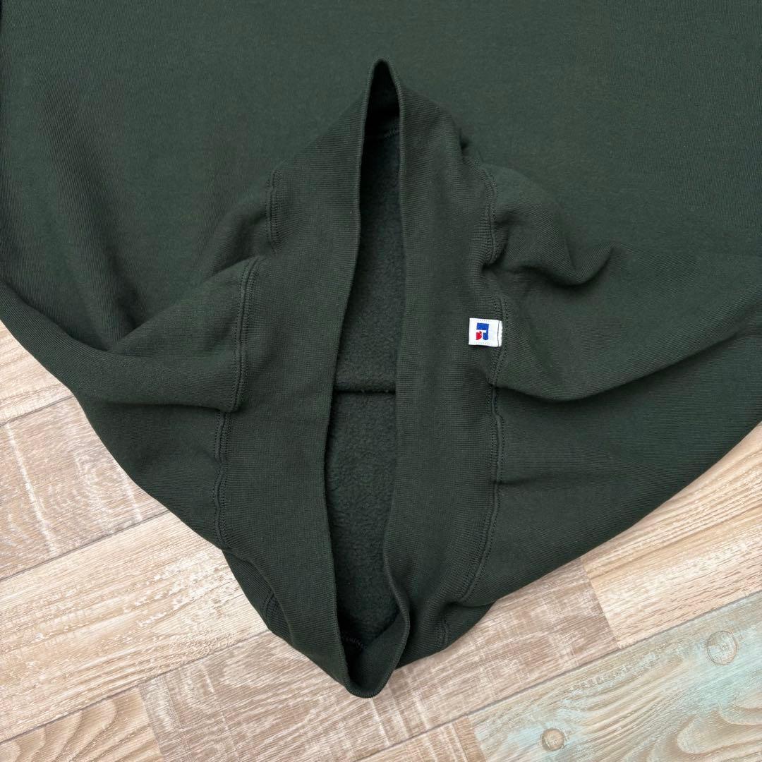 USA製 ラッセル スウェット モスグリーン 無地 ブランク XXL 前V