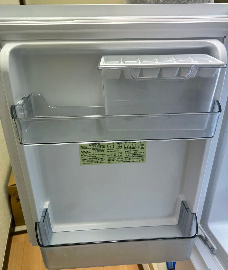 2025年製 SHARP シャープ 単身用冷蔵庫 SJ-D15P-W 左開き可