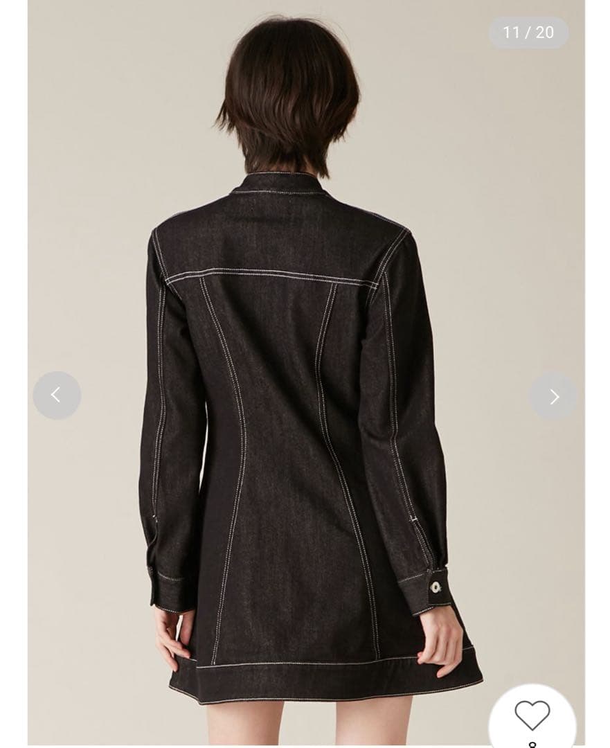 リリーブラウン ボウタイデニムミニワンピース