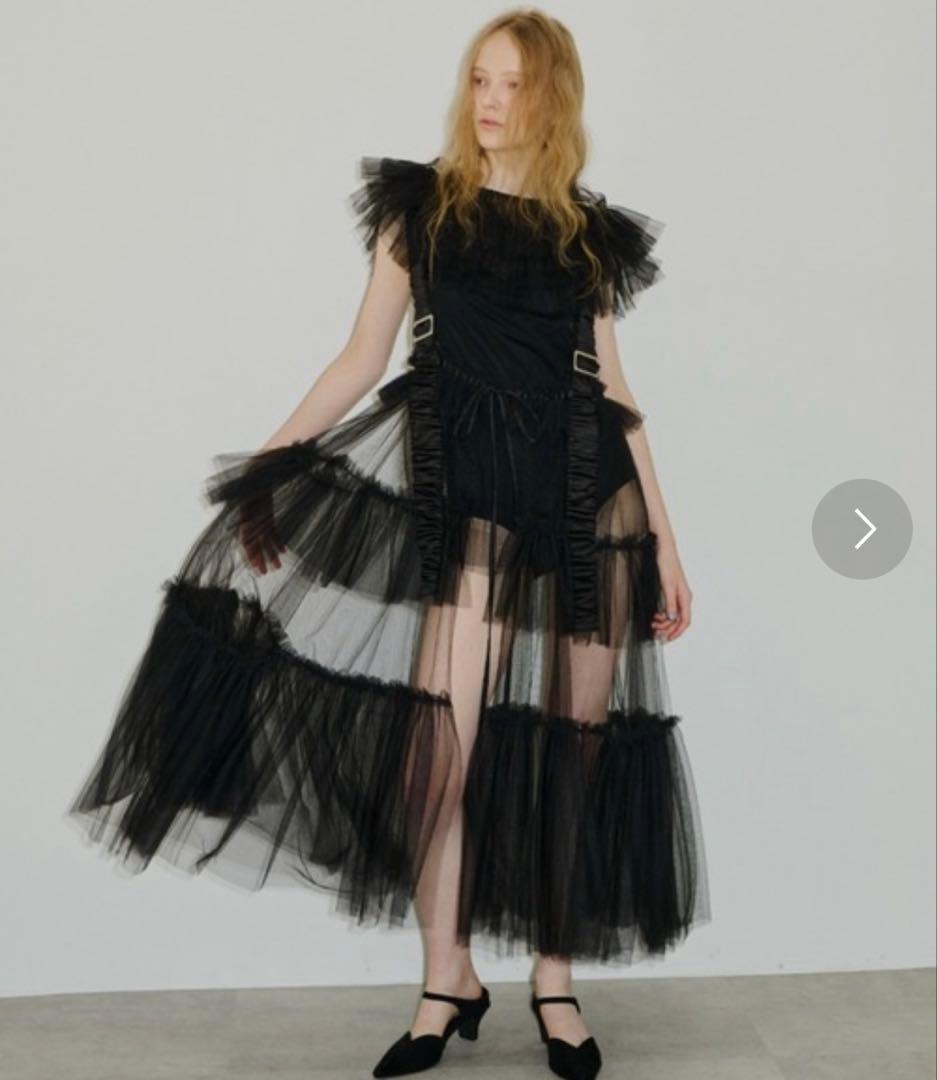 LA BELLE ETUDE シースルーボリュームチュールデザインジレ