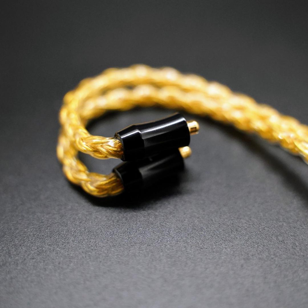 黒色部品 16芯 金メッキリケーブル アップグレード mmcx/3.5mm 標準