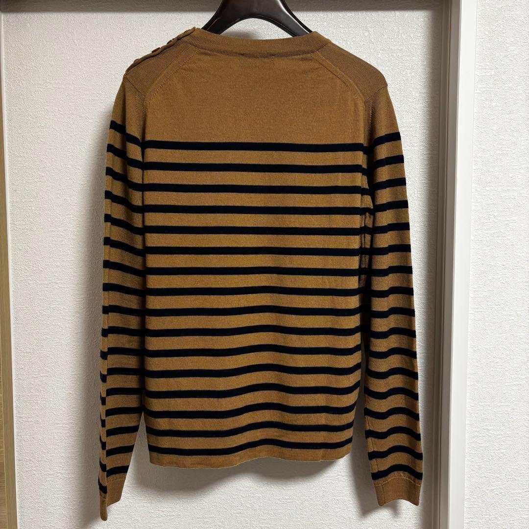 JOHN SMEDLEY ジョンスメドレー ボーダーメリノウールニット M