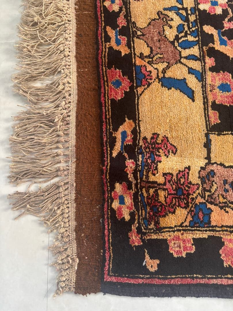 ダメージ有・格安　アフガニスタン絨毯　パキスタン　手織り　ヴィンテージ　ペルシャ