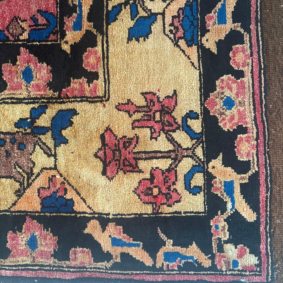 ダメージ有・格安　アフガニスタン絨毯　パキスタン　手織り　ヴィンテージ　ペルシャ