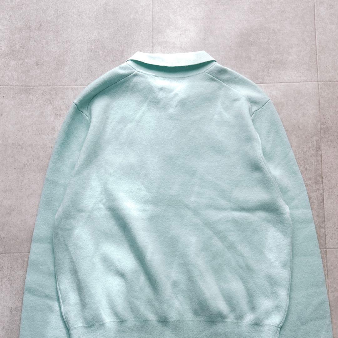 タグ付✨CaBAN コットンカシミヤ パールロゴポロカーディガン 完売色 現行