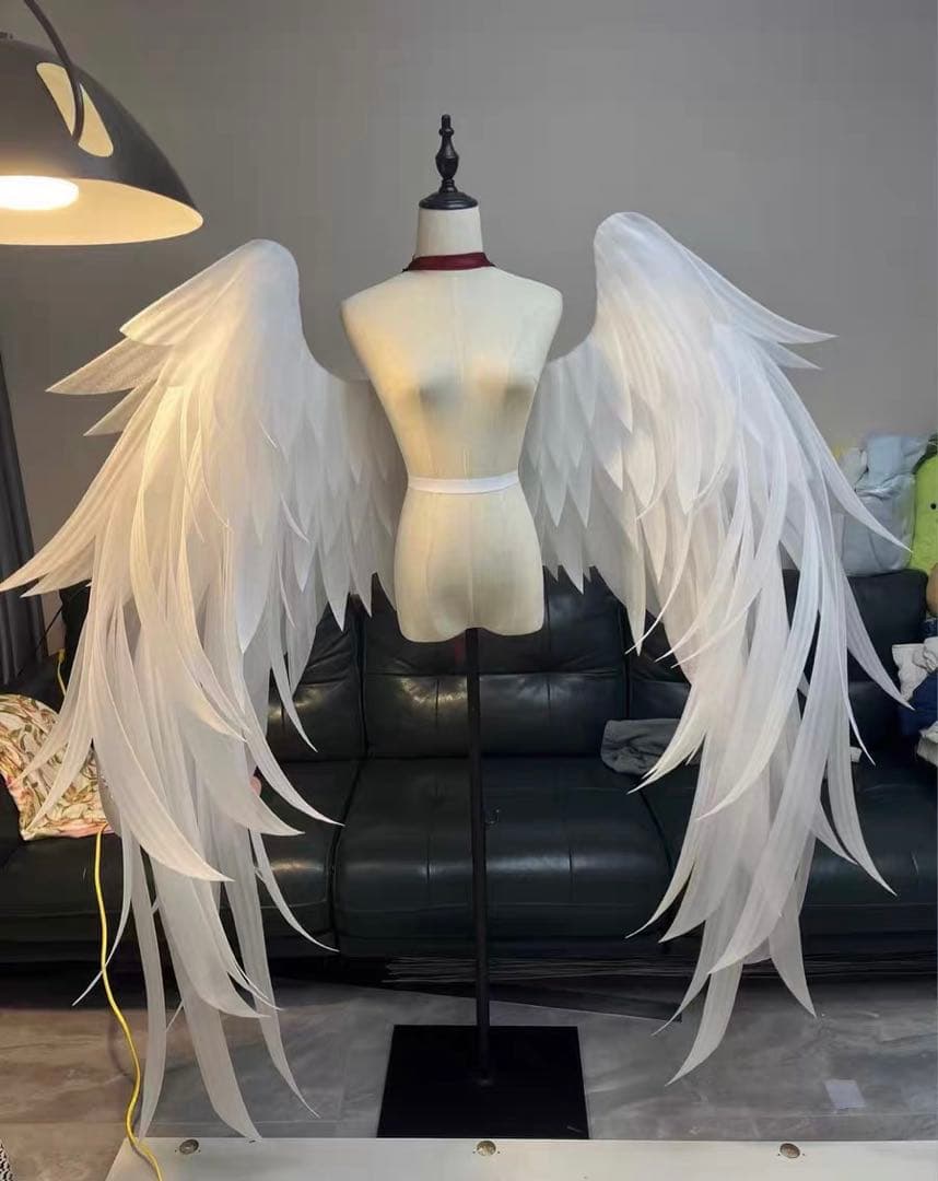 コスプレ用大型羽根 月兎/天使/ロリータ　ハンドメイド可動式 大きな 翼/羽
