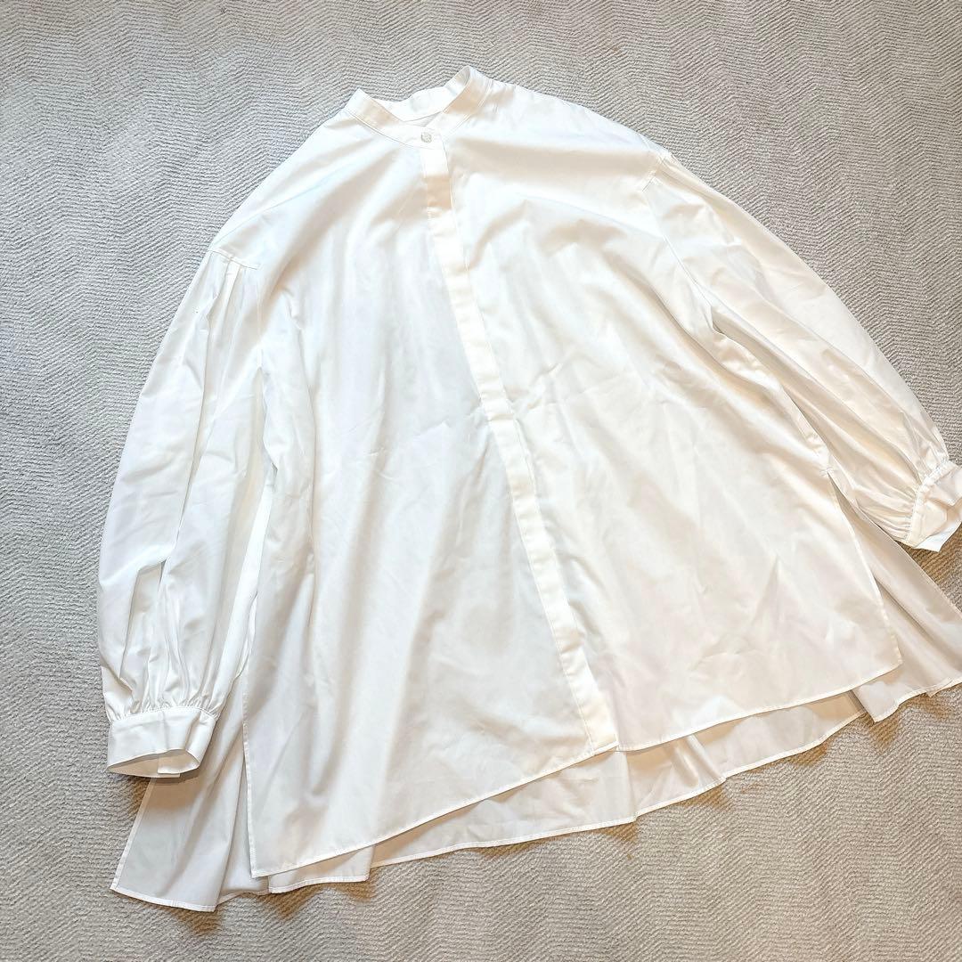 LE PHIL タイプライター ギャザーブラウス ホワイト 24AW 美品