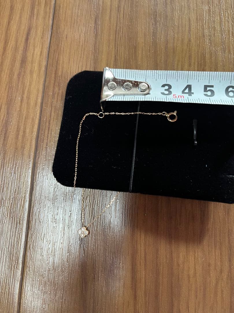 K18 ダイヤモンド　フラワーモチーフ　ネックレス