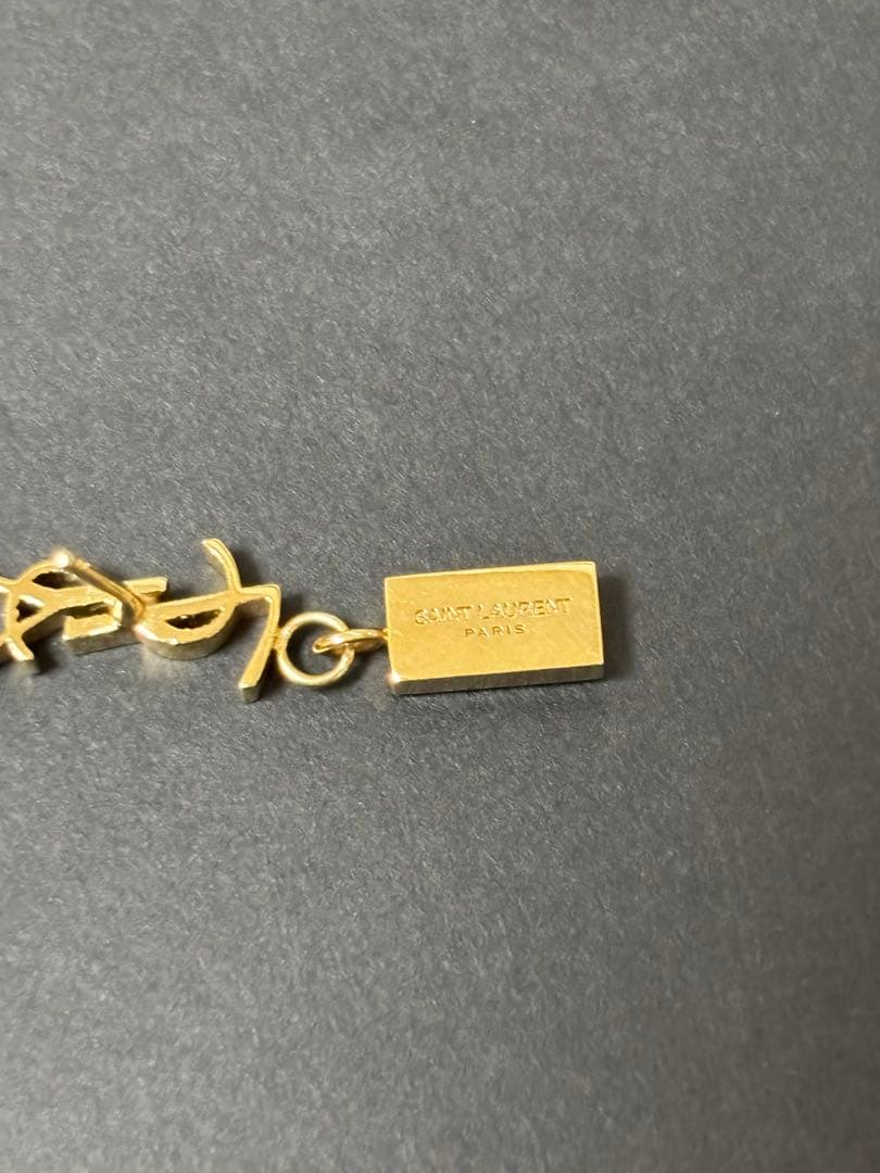 【訳あり】YSL ロゴ クリスタル ピアス　片耳ピアス