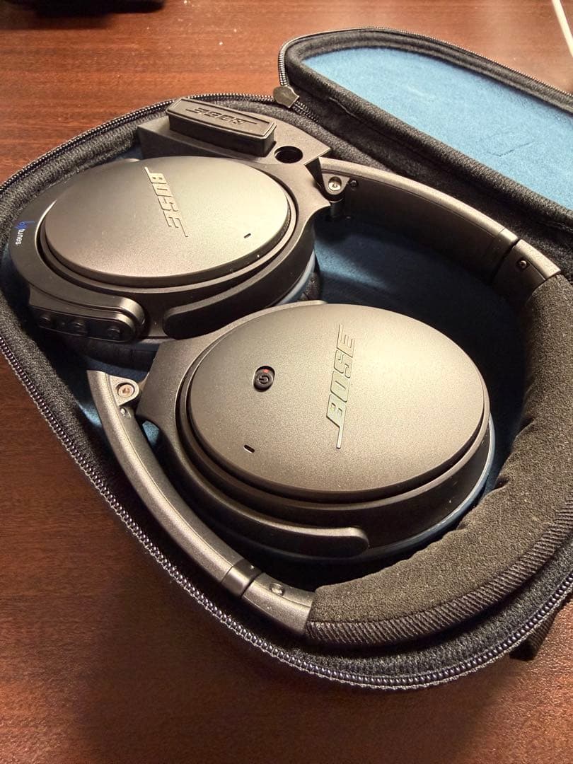 BOSE QC25 ノイズキャンセリングヘッドホン 有線 動作品 収納ケース付