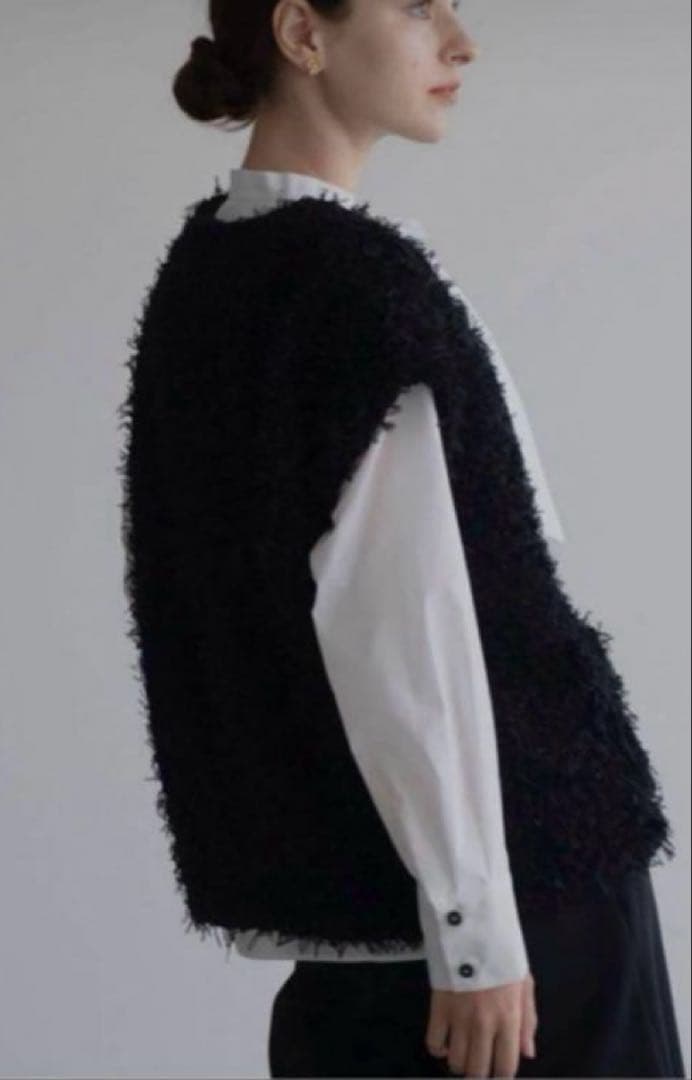 美品 OHGA オーガ モケベスト ブラック