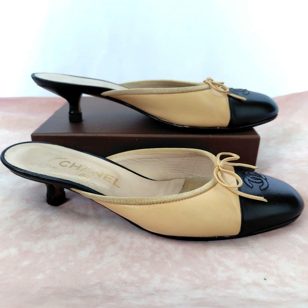 ✨️腕利き職人のリペア済✨️良品【シャネル】ココマーク♡バレリーナ ミュール