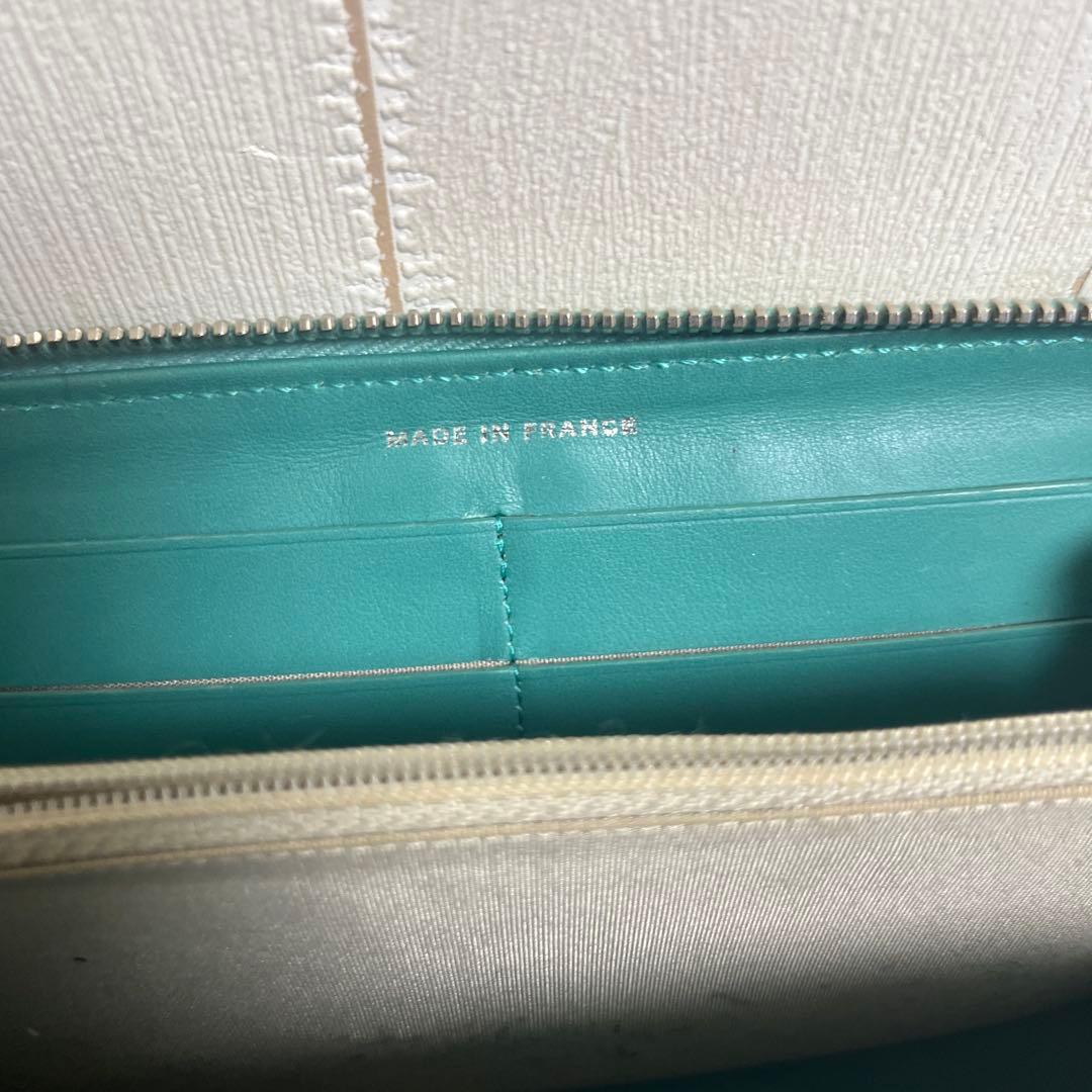 CHANEL グリーン キルティング長財布　キーケース付