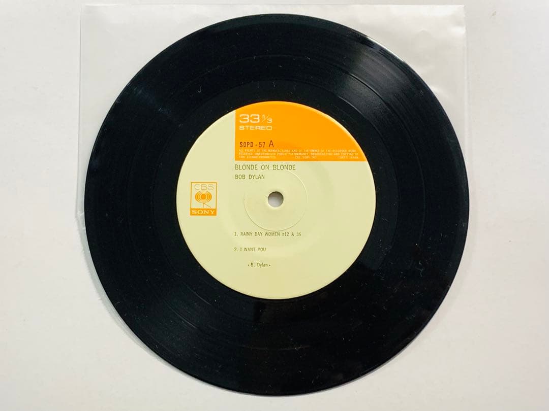 EP盤☆ボブ・ディラン/ブロンド・オン・ブロンド SOPD57 7インチ 廃盤