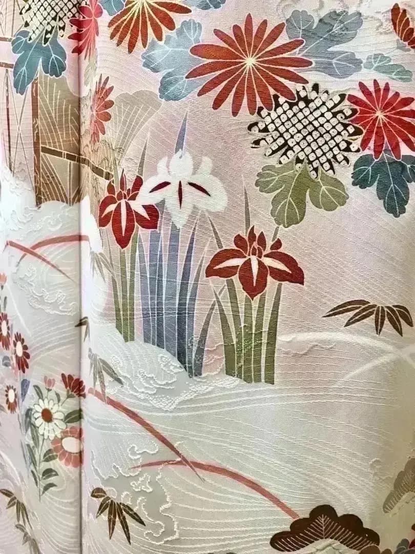 厳選落款有 着物訪問着 格調高く御所解文様 秀逸地紋は波間波頭 ご入学 ご卒業式