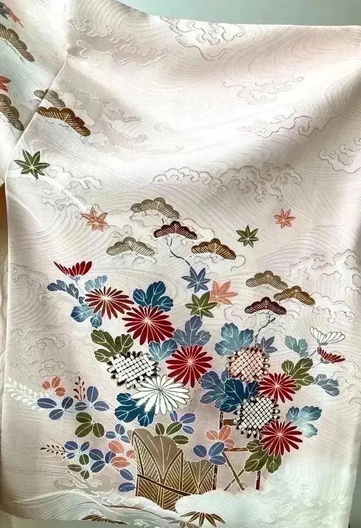 厳選落款有 着物訪問着 格調高く御所解文様 秀逸地紋は波間波頭 ご入学 ご卒業式