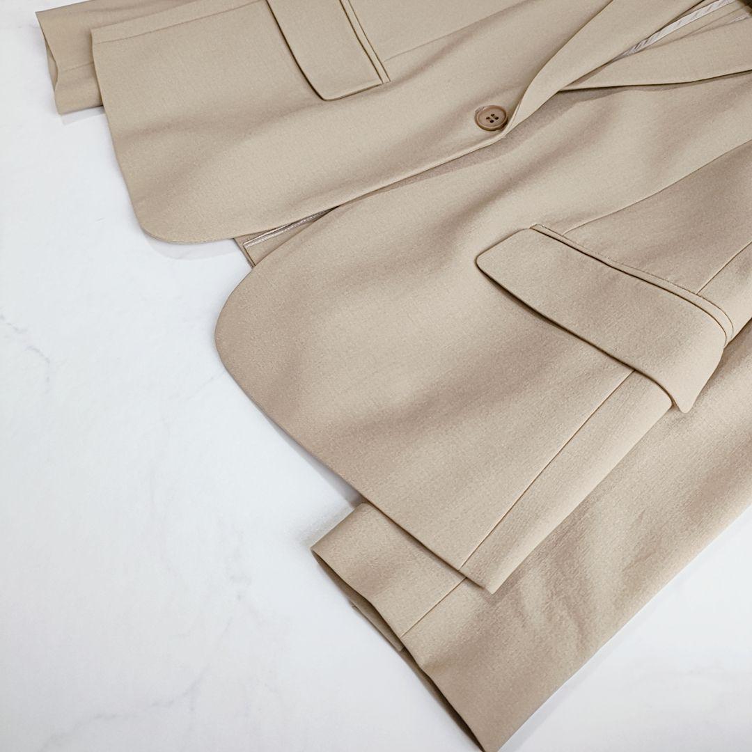 美品✨セオリー 薄手 ウール テーラードジャケット ベージュブラウン M