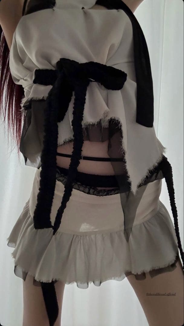 theredthread S flow frill skirt スカート フリル