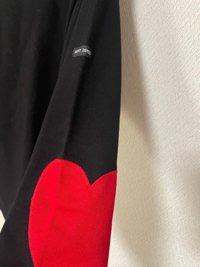 Saint James ウェッソン　ハート　エルボーパッチ　ブラック　T3