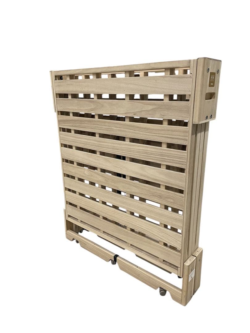 美品　桐の畳めるベッド 桐らくね 桐優 kiyuu 折り畳み式