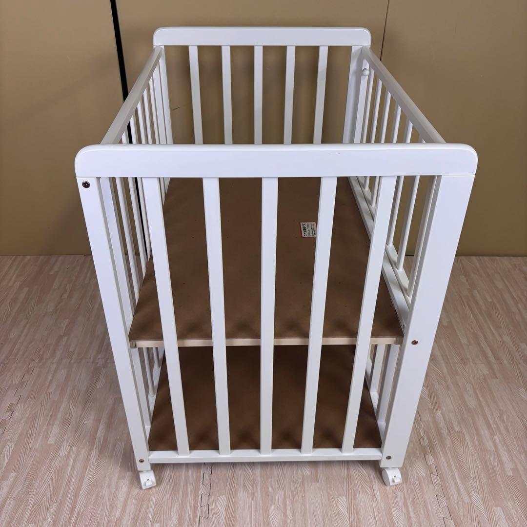 除菌清掃済　☆超美品☆　ミニベビーベッド　ホワイト