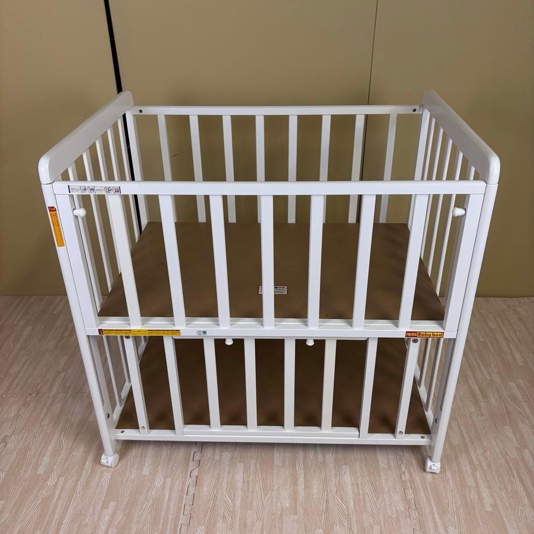 除菌清掃済　☆超美品☆　ミニベビーベッド　ホワイト