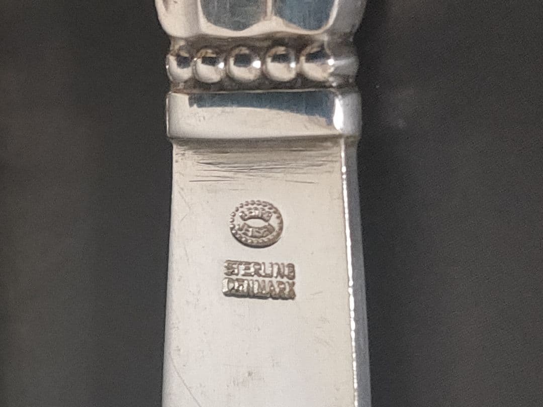 純銀製 ジョージジェンセン エコーン バター ナイフ 2本