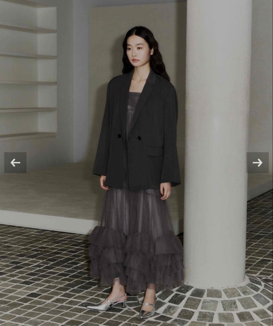 【本日限定値下げ】volum tulle jacket set dress