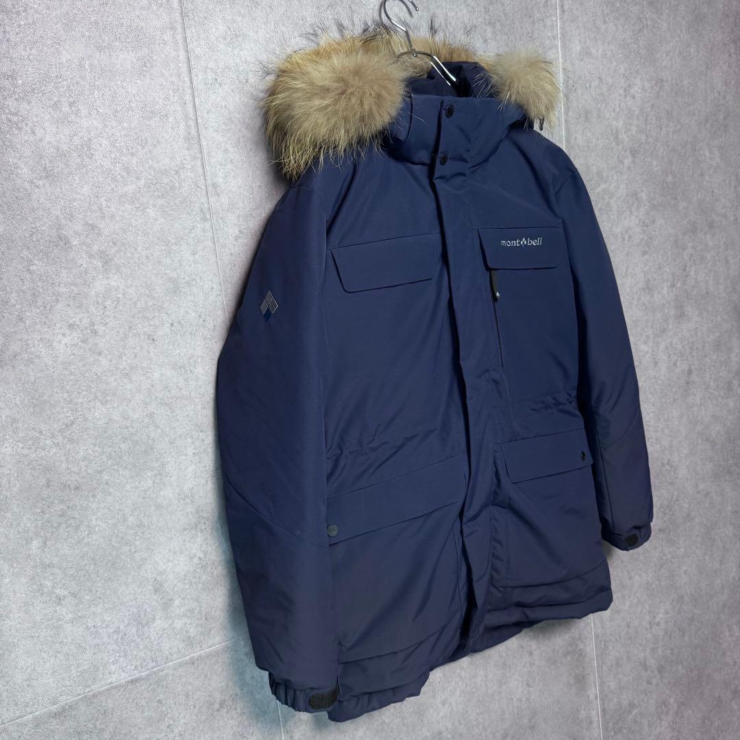 【最終価格】モンベル グースダウン ダウンジャケット メンズ M ネイビー