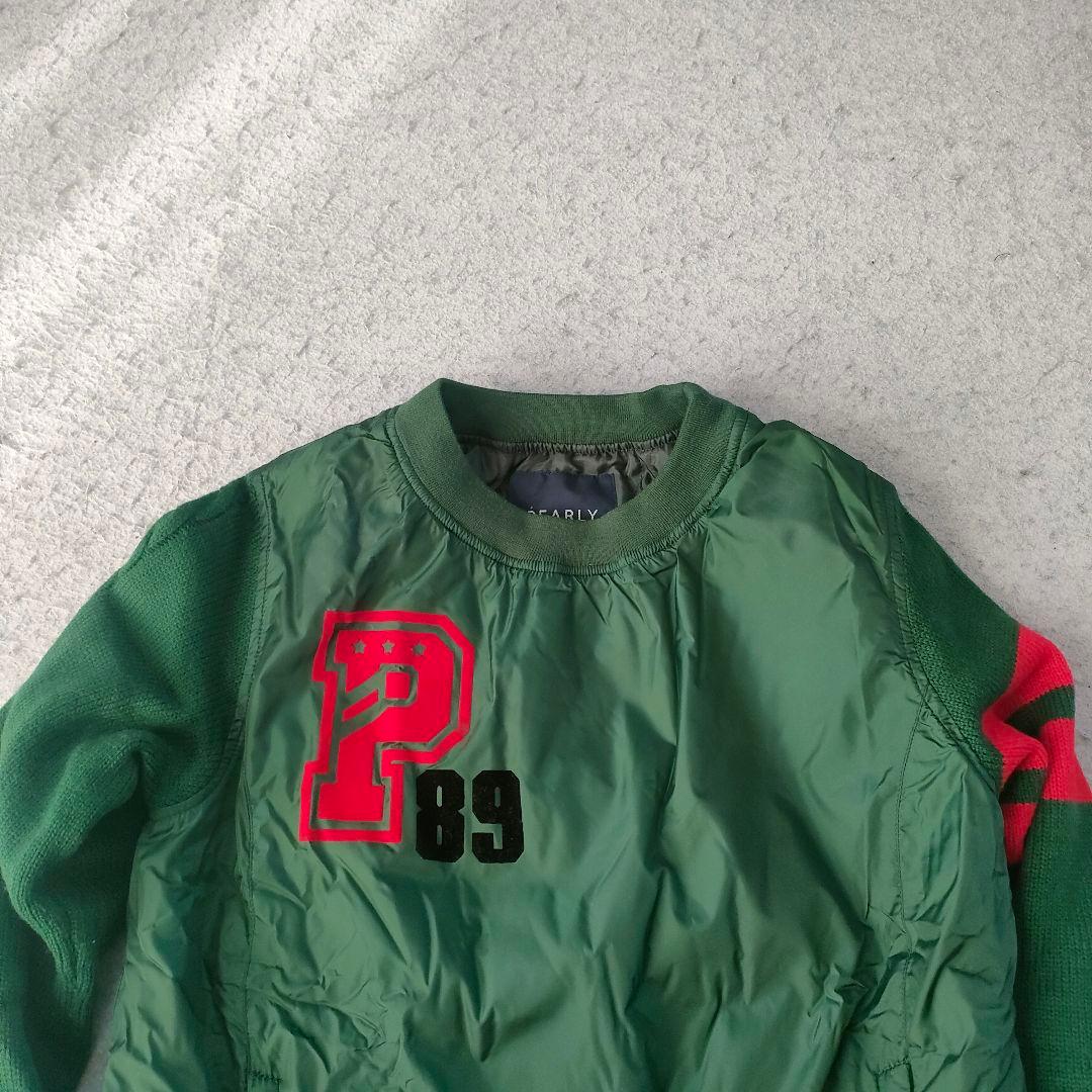 パーリーゲイツ スニード 防風 ナイロン×ニット グリーン a