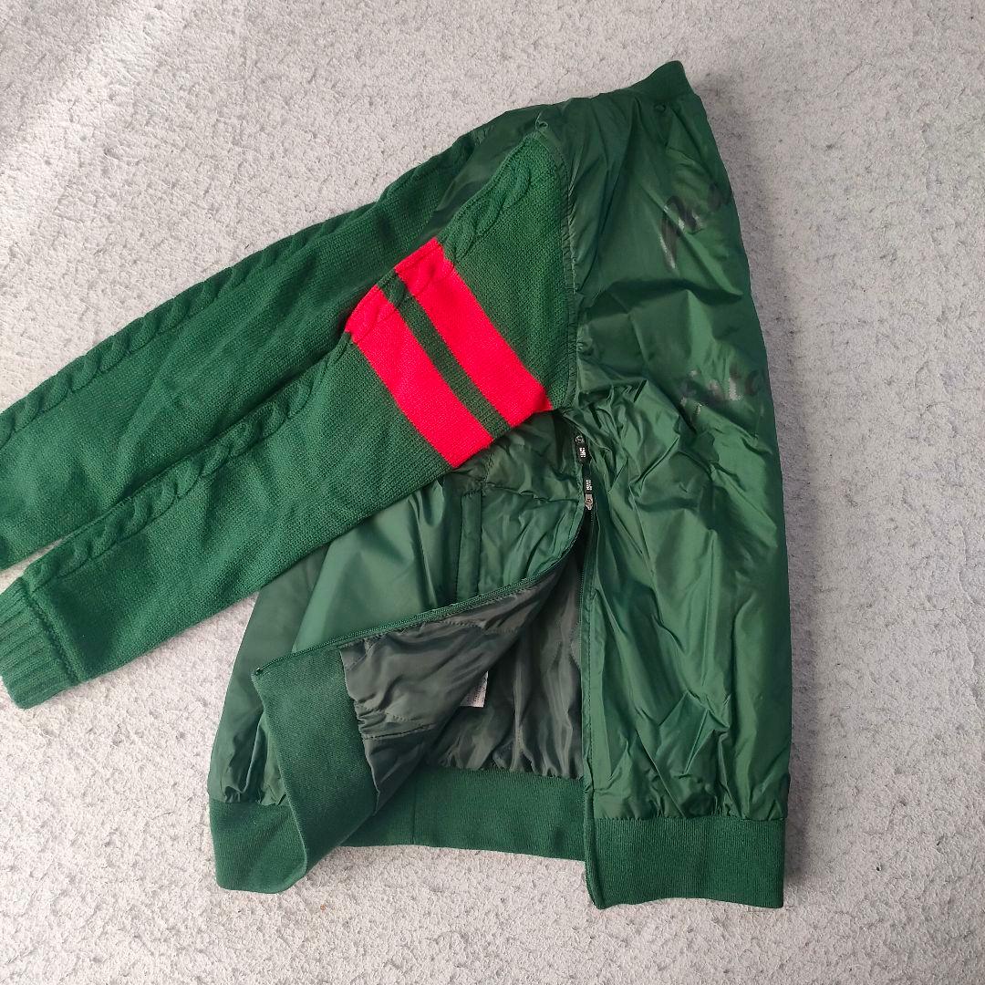 パーリーゲイツ スニード 防風 ナイロン×ニット グリーン a