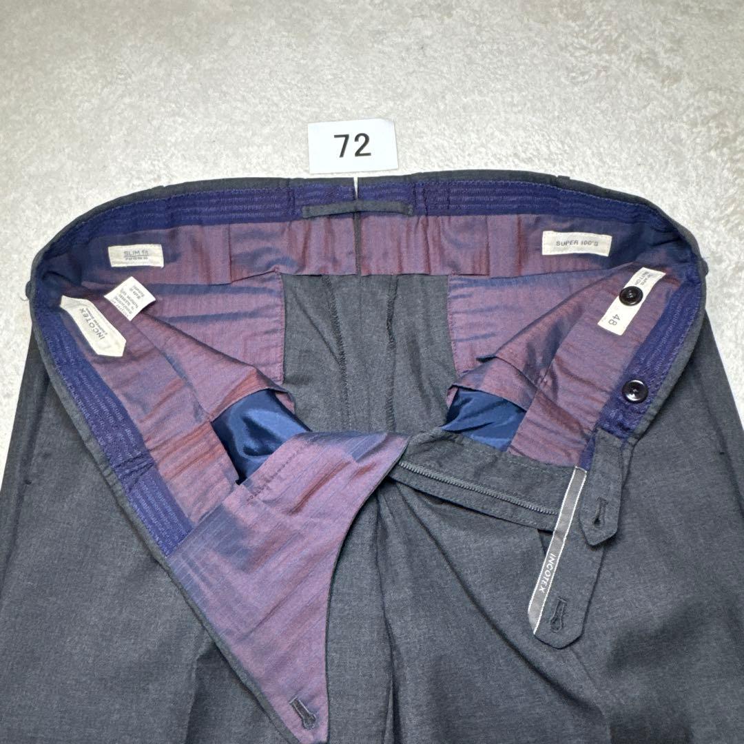 72 未使用　春夏　インコテックス　スラックス　48 グレー
