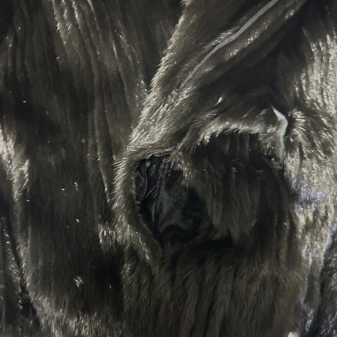 極美品 ミンクファー ラムレザー ブルゾンジャケット リバーシブル 80s