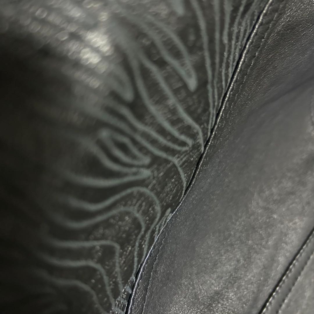 極美品 ミンクファー ラムレザー ブルゾンジャケット リバーシブル 80s