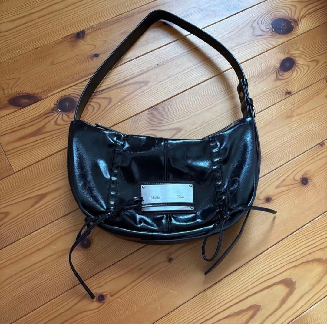 Matin Kim マーティンキム ブラックレザーバッグ バッグ