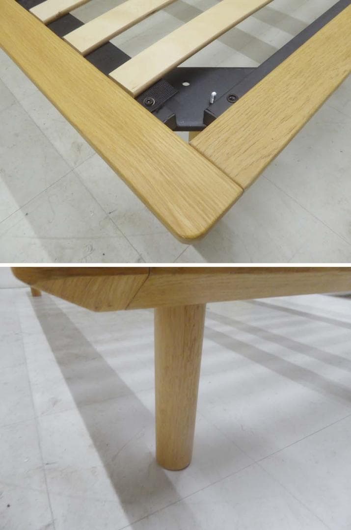 ■無印良品■オーク材 ダブルサイズ ベッドフレーム