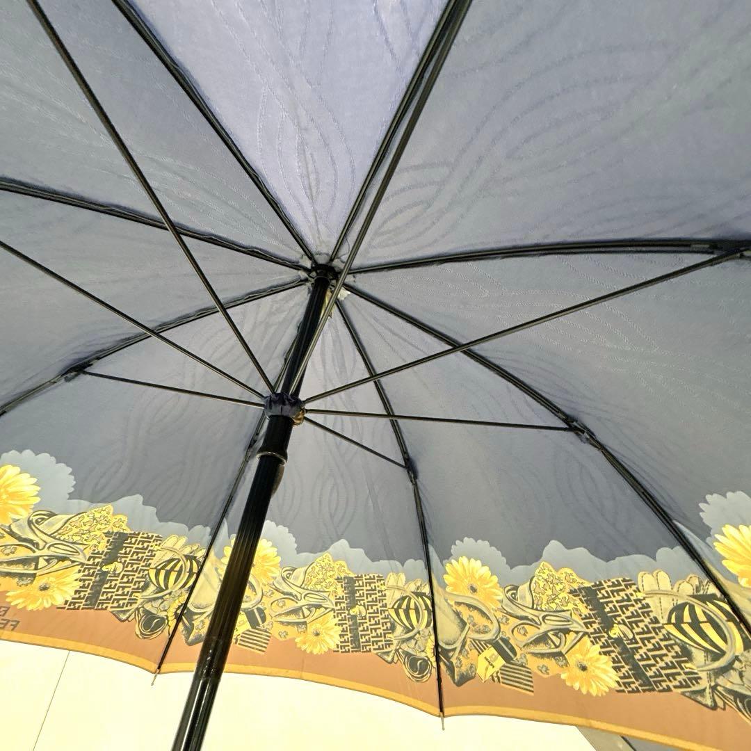 ヴィンテージ✨️未使用✨️FENDI フェンディ　雨傘　FFロゴ 花柄 ネイビー