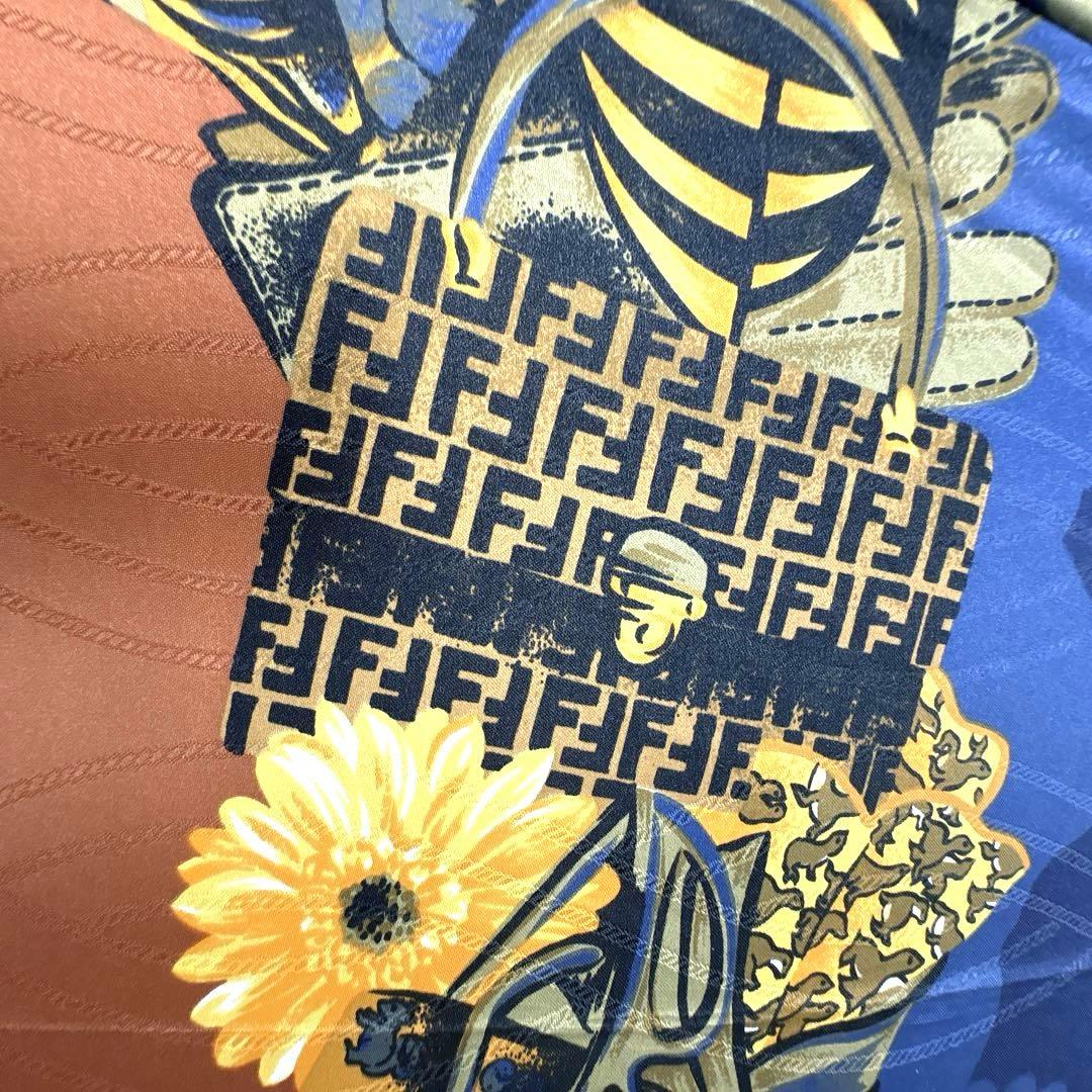 ヴィンテージ✨️未使用✨️FENDI フェンディ　雨傘　FFロゴ 花柄 ネイビー