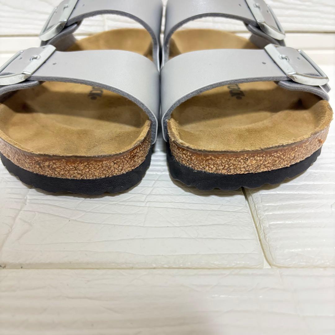 【試着のみ】BIRKENSTOCK アリゾナ 38 シルバー 24.5cm