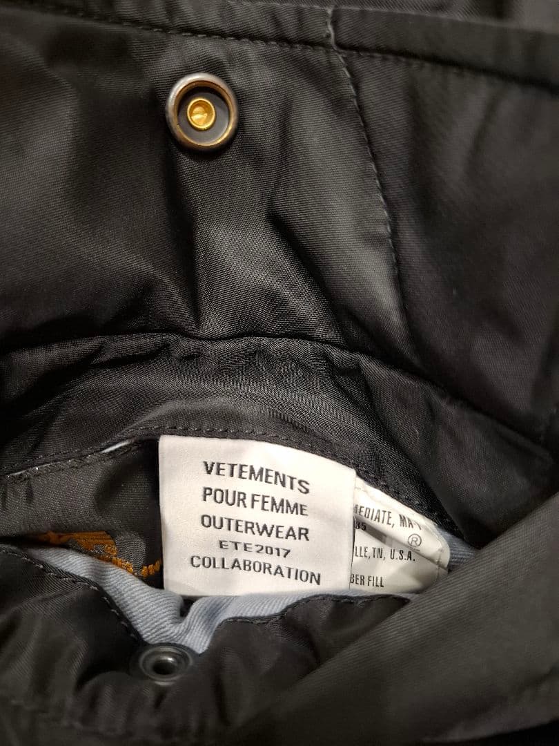 グ*ム様 VETEMENTS 17ss ノースリーブ ボンバージャケット ma-