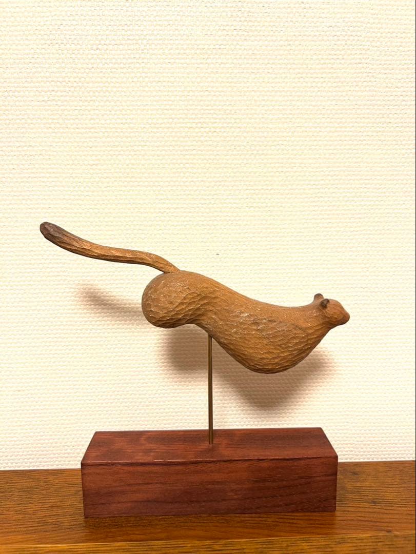 苔むす木工　オブジェ　チーター　ヒョウ
